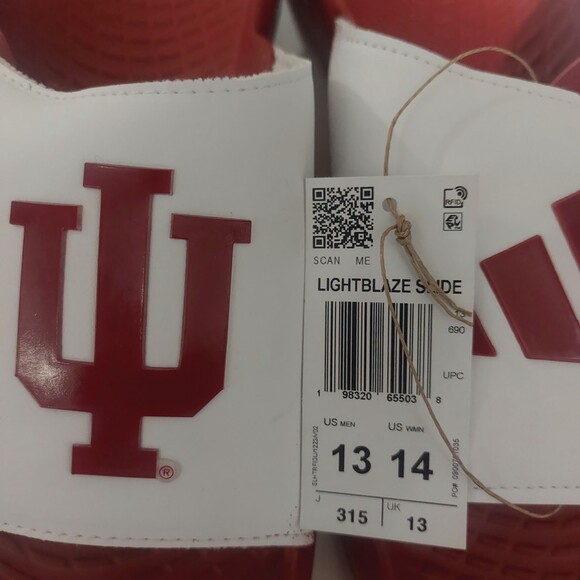 Indiana Hoosiers Lightblaze Slide Mens Size 13 Womens 14 Sandals Crimson Red